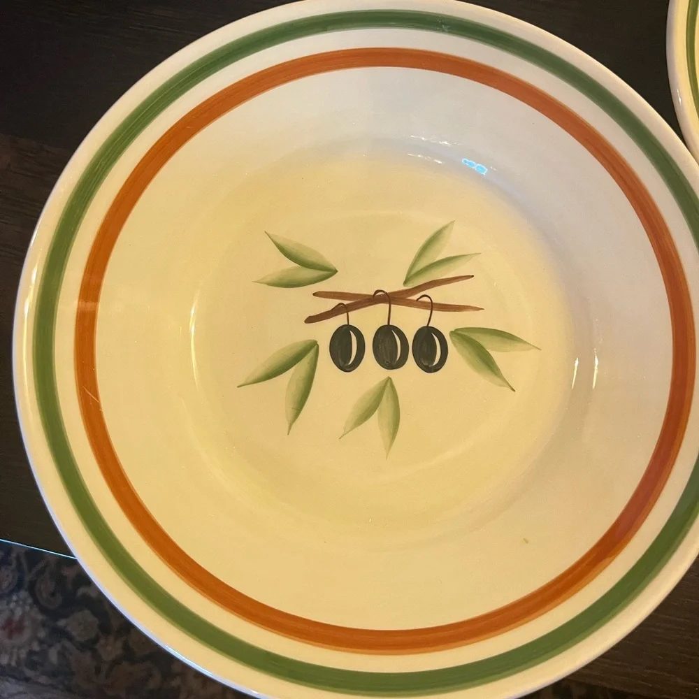 Williams Sonoma Olive Branch Serving Bowl Pasta Bowl Retired 12” Diameter